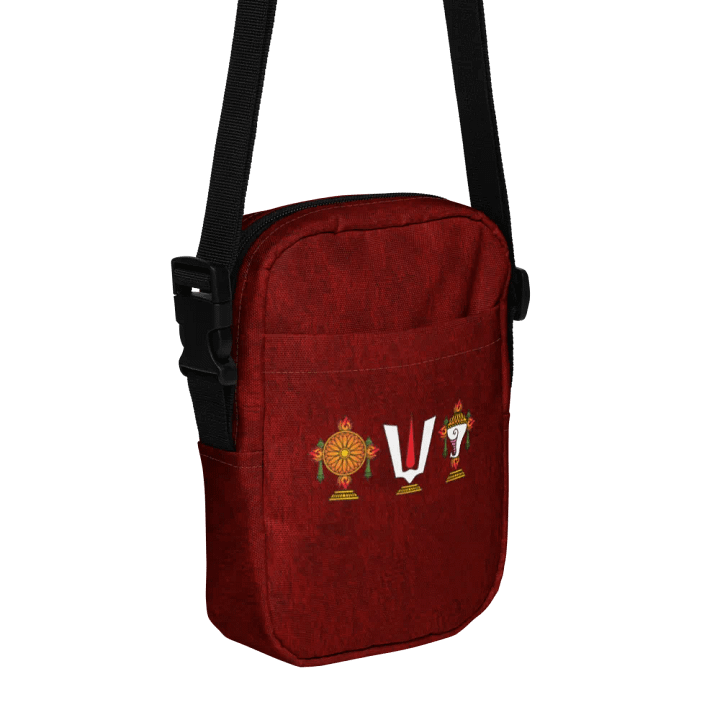 All-Over Print Utility Crossbody Bag with Sankh Chakra Tilak product image (1)