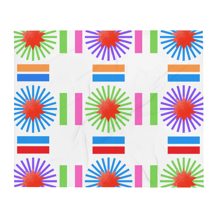 Colorful Starburst Pattern Design Throw Blanket product image (2)
