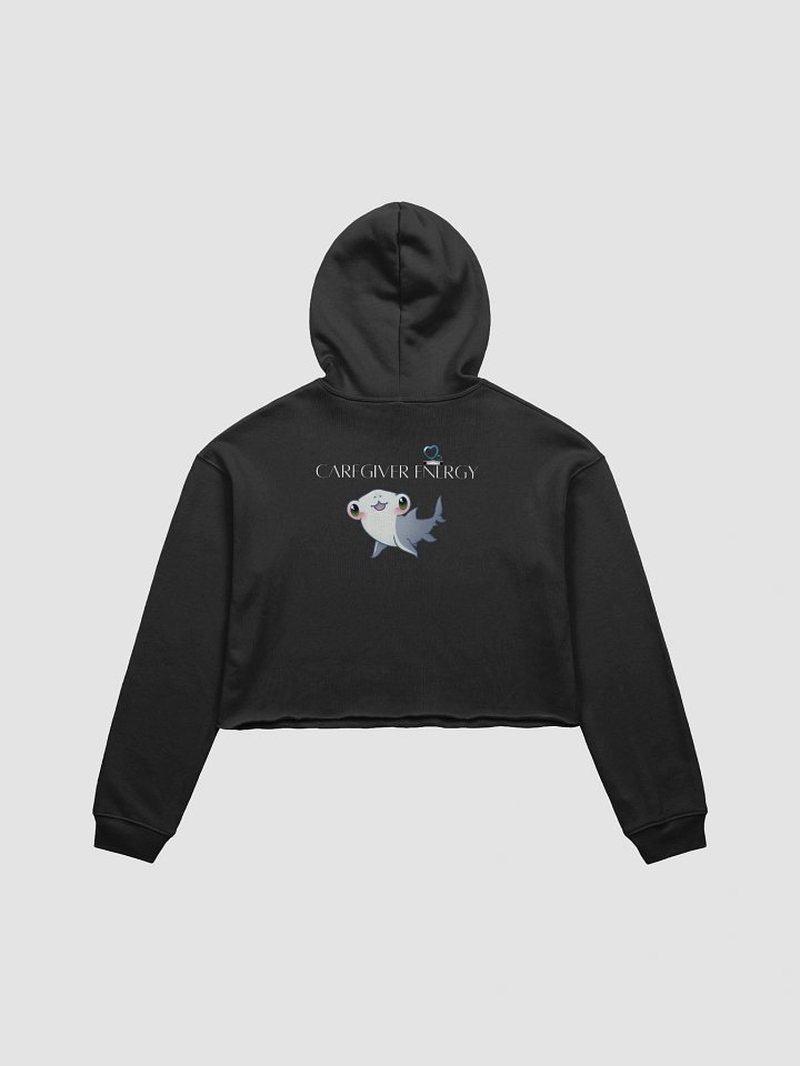 Caregiver Energy Shark Crop Hoodie Back product image (2)