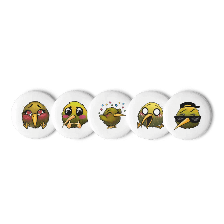 Set of 5 Badges- Kiwi product image (2)