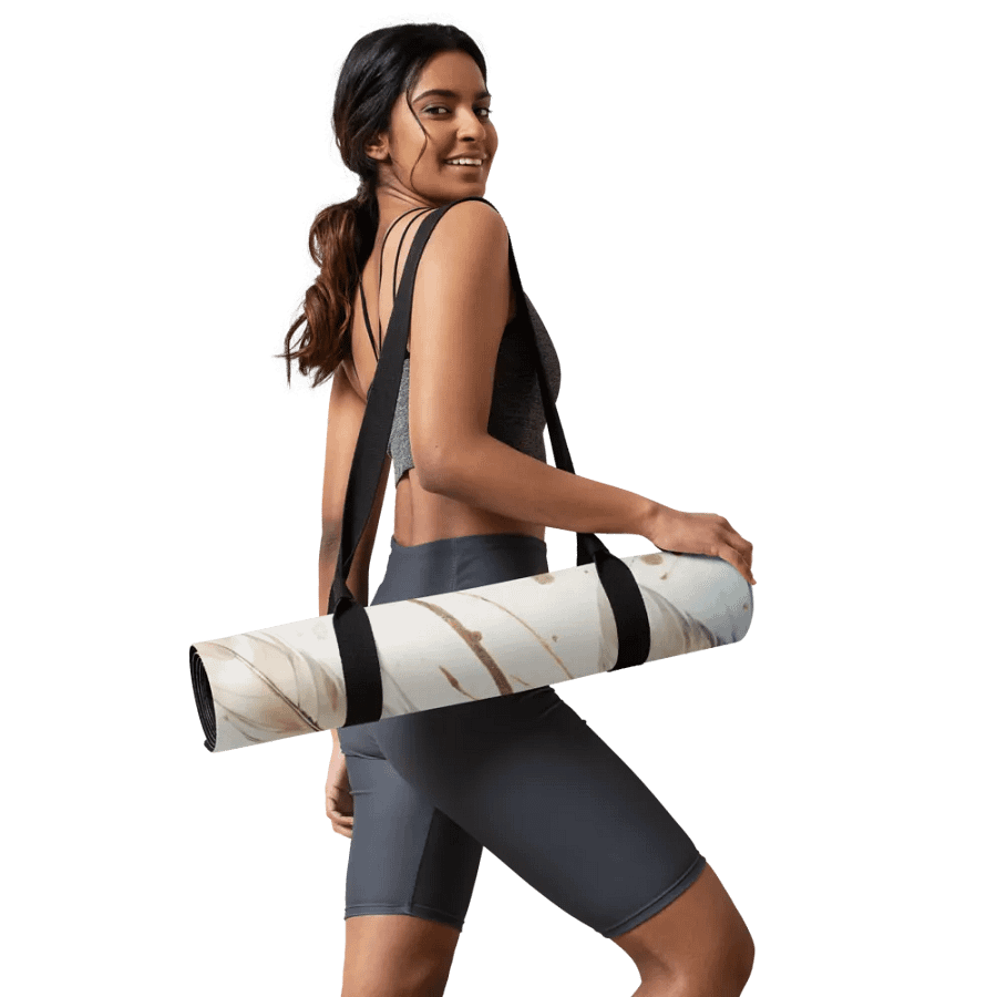 Gold Dust Feather Serenity Yoga Mat product image (9)