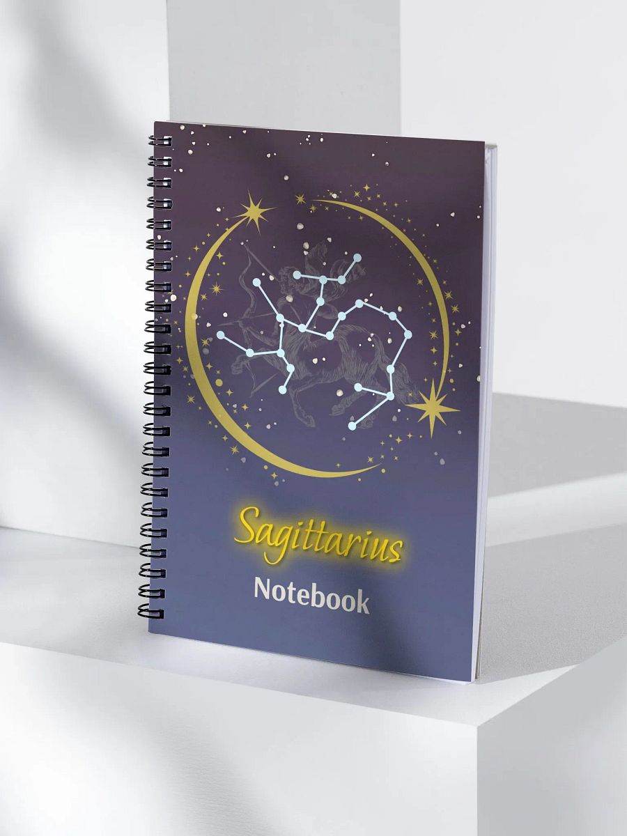 Personalized Sagittariu Zodiac Spiral Dotted Notebook Journal – Starry Constellation Gift for Astrology Lovers, Birthday, Valentine, Christmas, Horoscope, Celestial, Moon, Stars, Stationery, Sketching product image (4)