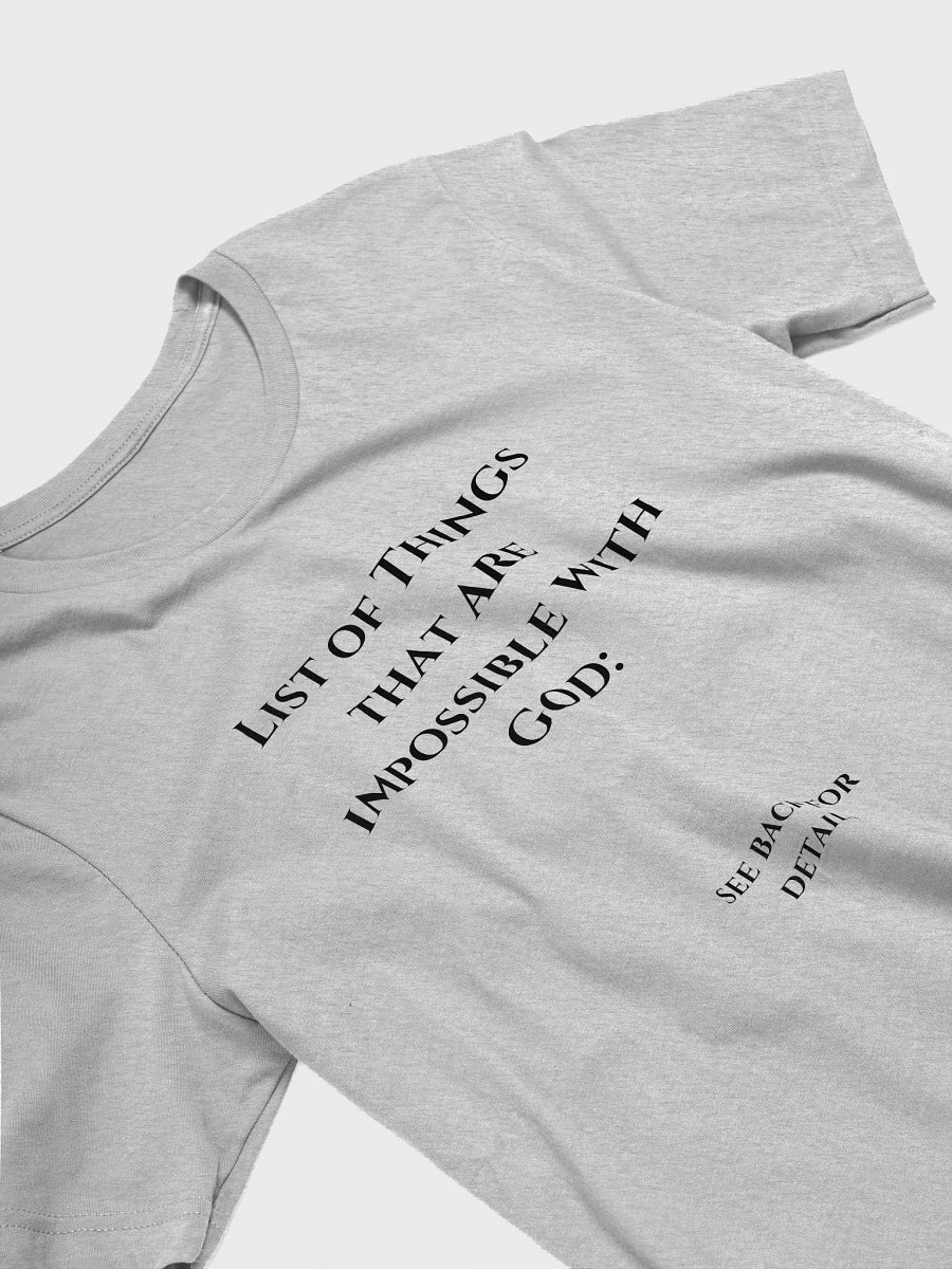 Nothing Is Impossible Christian T-Shirt | Luke 1:37 product image (3)