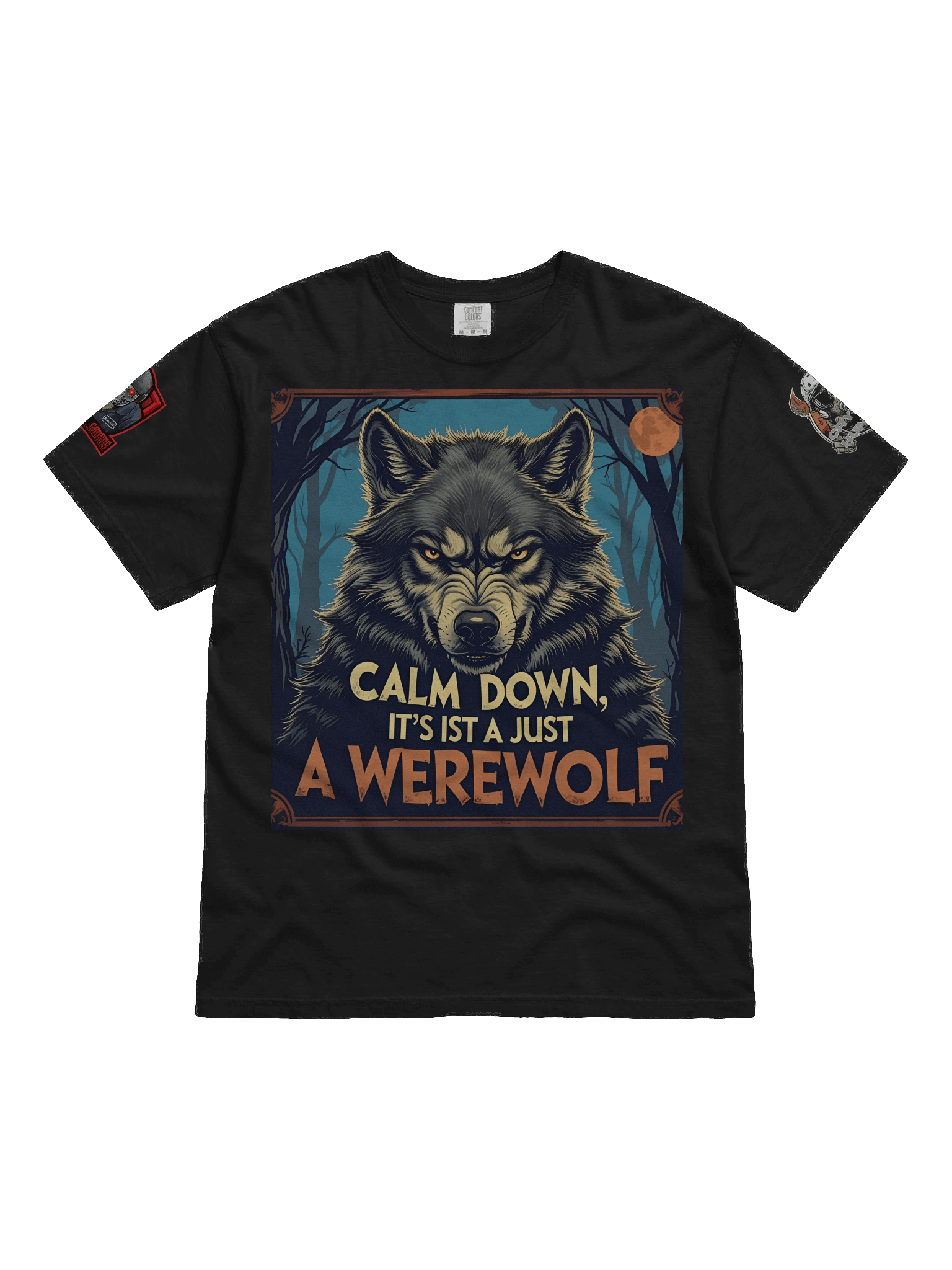 Calm down, it's just a werewolf tee product image (1)