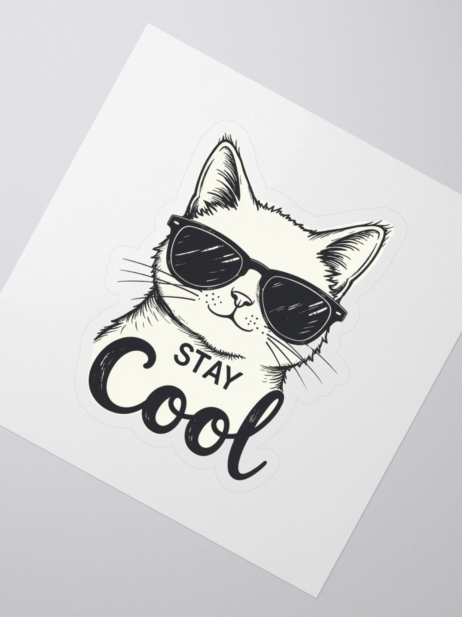 Cool Cat Sunglasses Kiss Cut Stickers product image (2)