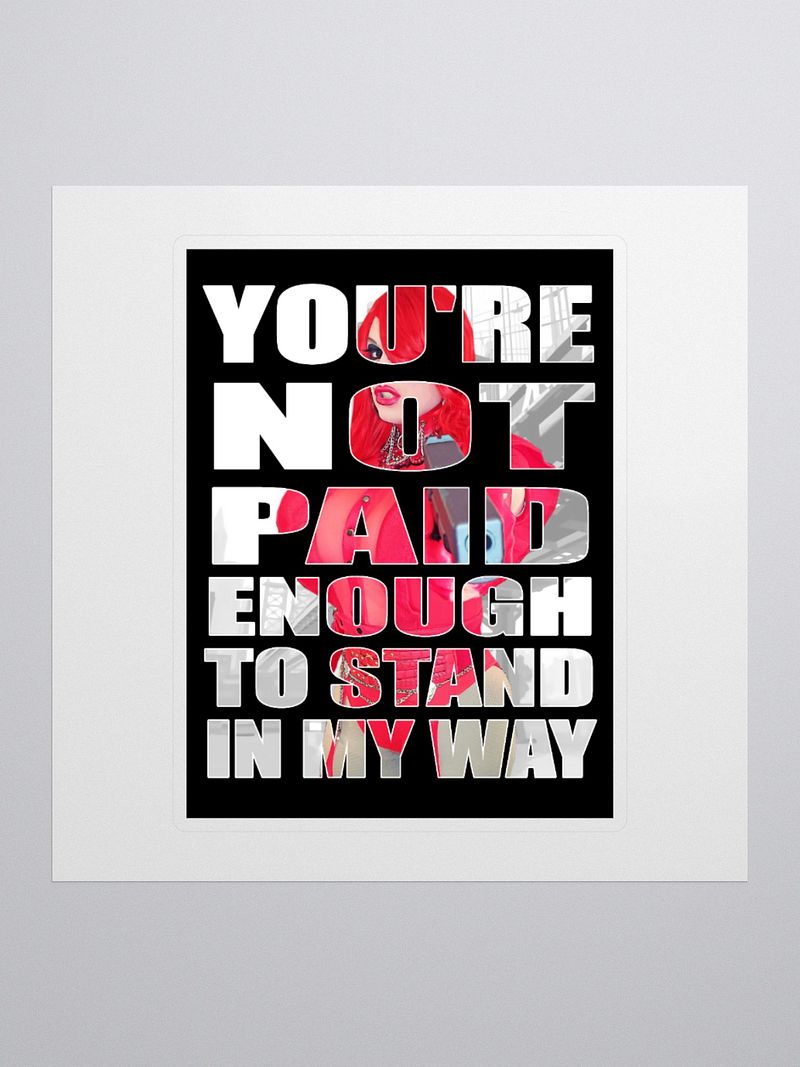 You're Not Paid Enough... Sticker