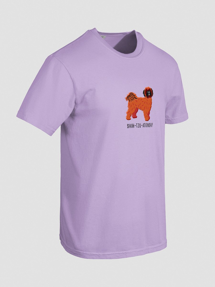 Shih-Tzu-ationship T-Shirt(Embroidered) of a Shih Tzu(Red with Black Mask) product image (58)