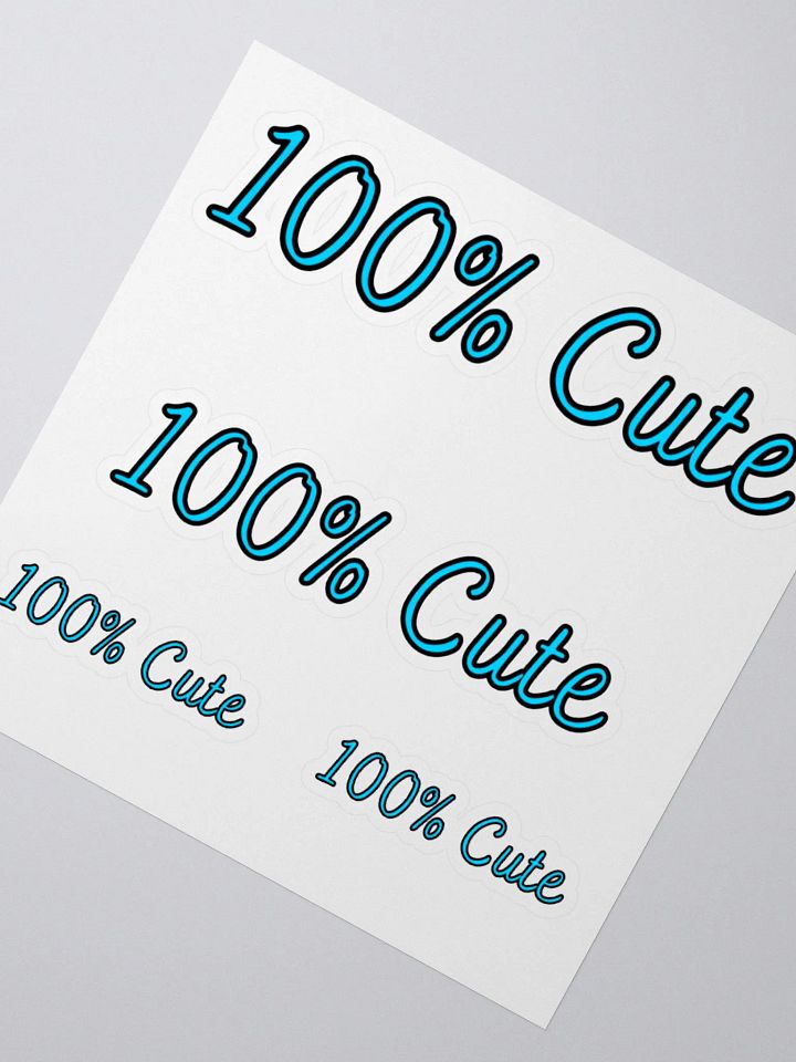 100% Cute Sticker (Blue) product image (2)