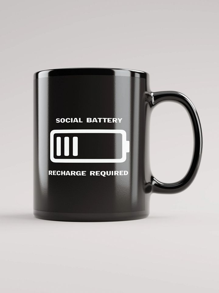 Social Battery Recharge Black Glossy Mug product image (1)