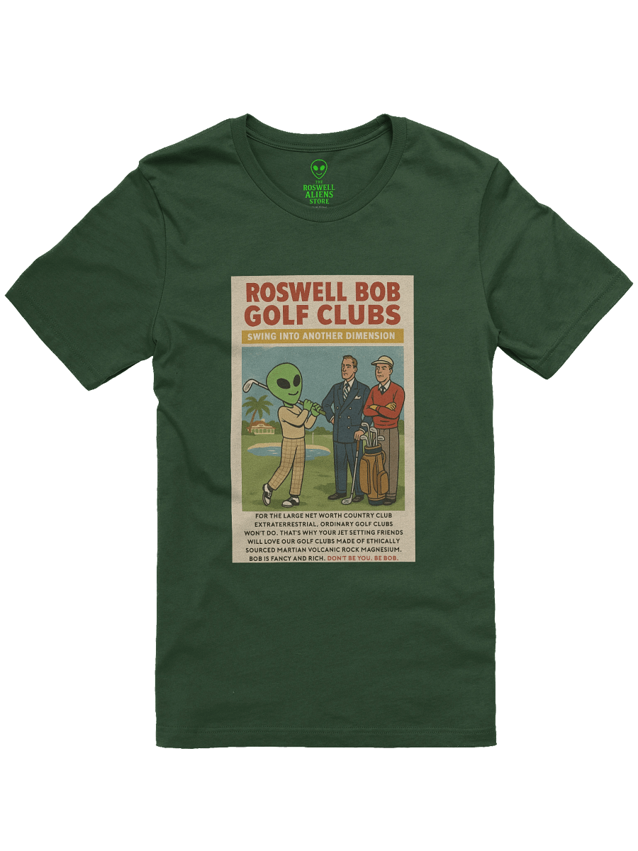 Martian Golf Clubs 1950's Roswell Aliens Retro Poster Unisex T-Shirt product image (49)