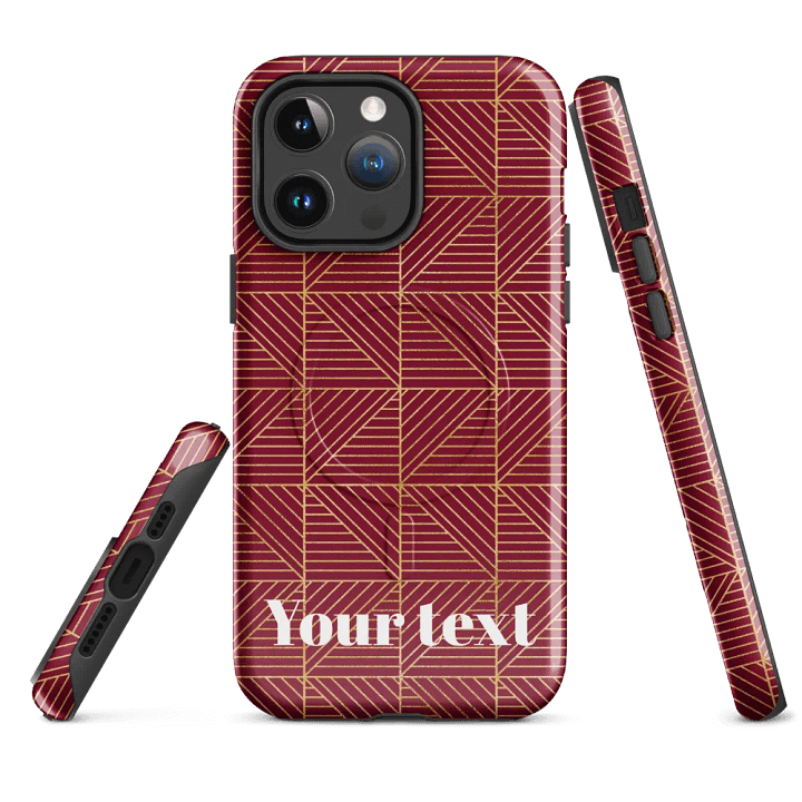 art deco burgundy MagSafe® iPhone® Case product image (4)