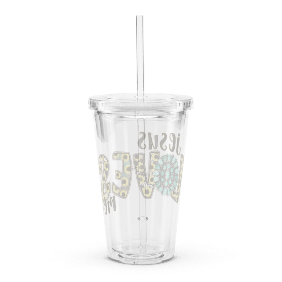 Jesus Love Me - Double Wall Clear Plastic Tumbler product image (2)