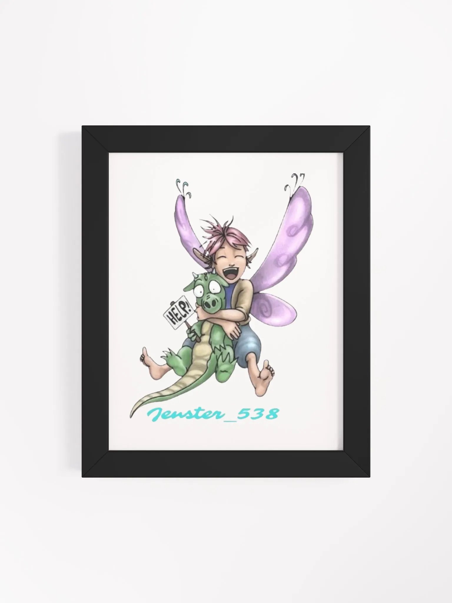 Whimsical Fairy & Dragon Hug Poster product image (42)