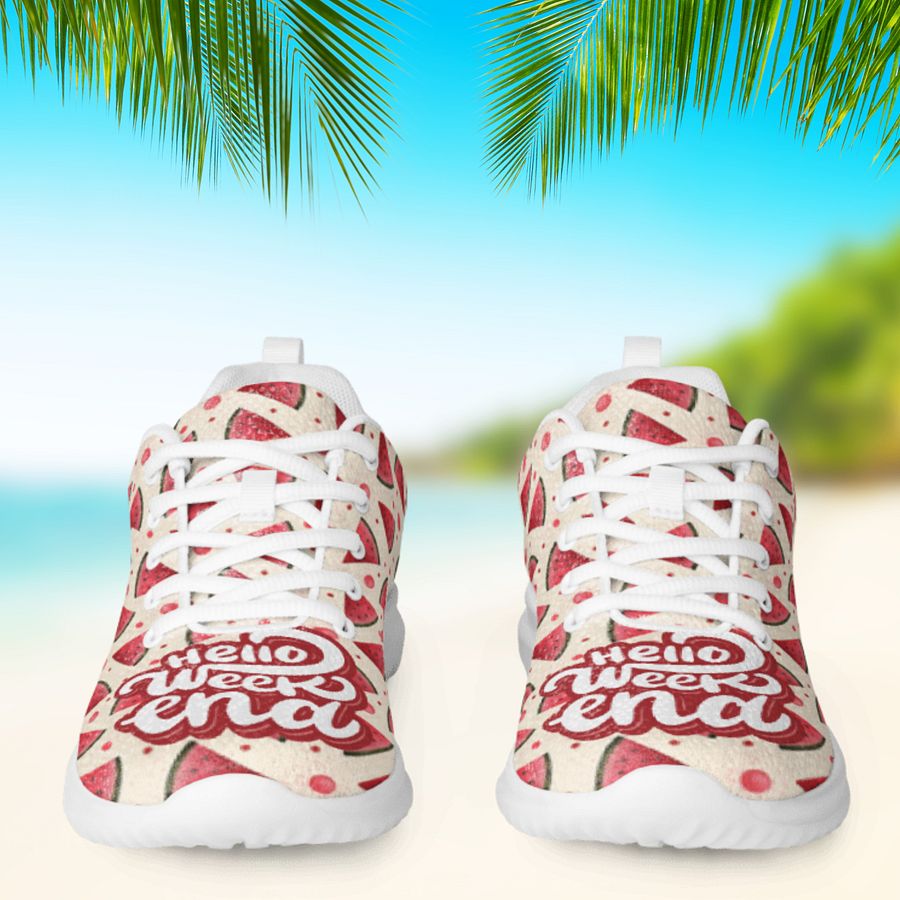 Hello Weekend Watermelon All Over Print Athletic Shoes product image (3)