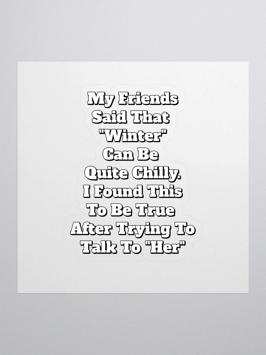 My Friends Said That Winter Can Be Chilly Funny Sticker product image (1)