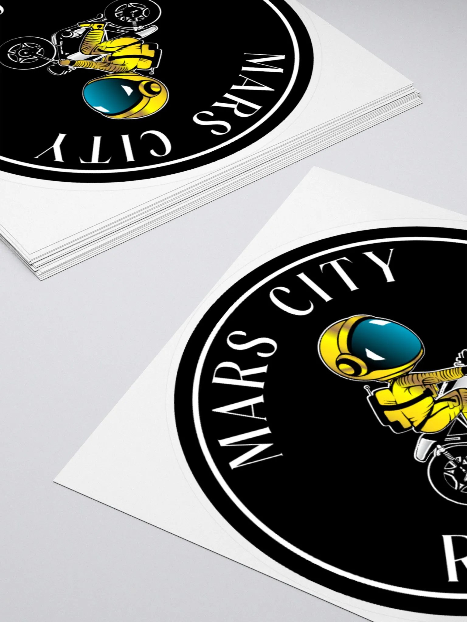 MARS CITY RIDING CLUB GOLD LOGO STICKER product image (4)
