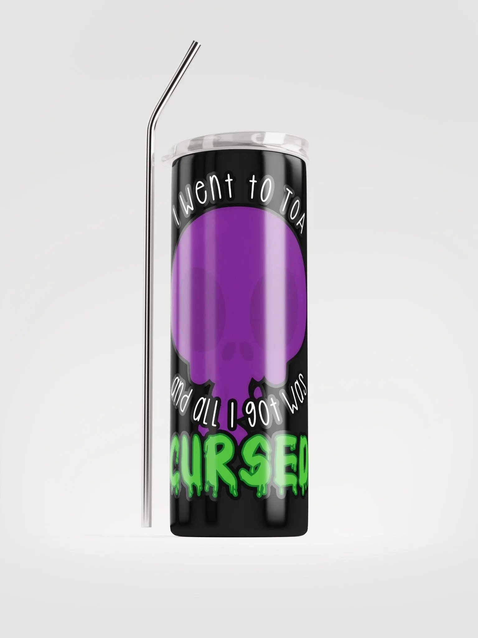 All I Got Was Cursed - Demon Hunter - Tumbler w/Straw product image (1)