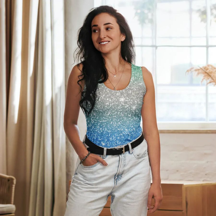 Glitter Unicorn Texture Design Tank Top (10) product image (8)