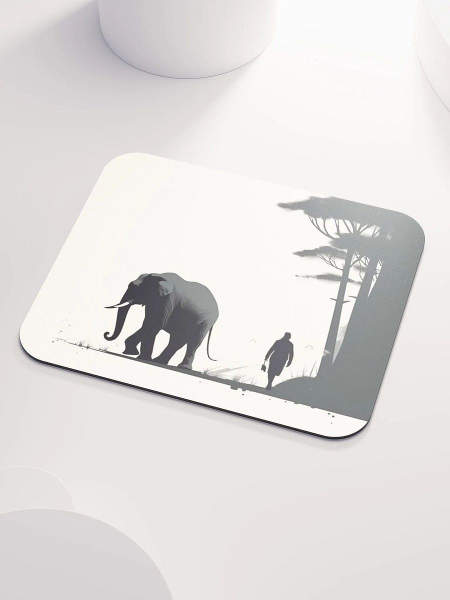 Monochrome Mousepad - Elephant & Handler product image (3)