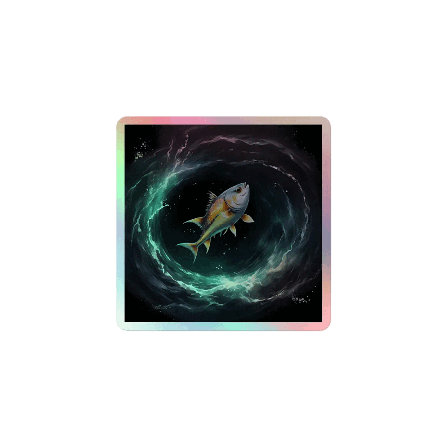 Fish Out Of Black Hole Stickers product image (1)
