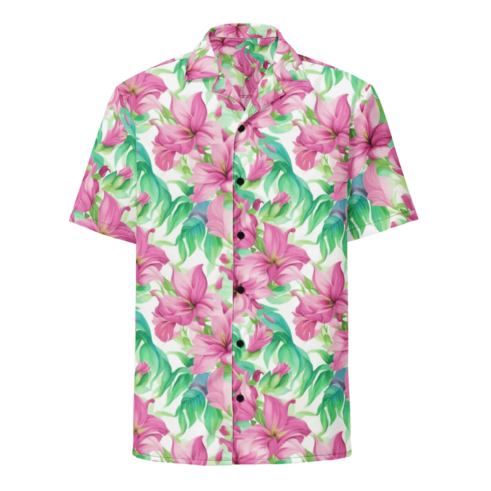 Floral Pattern Puakenikeni Flowers Hawaiian Shirt product image (1)