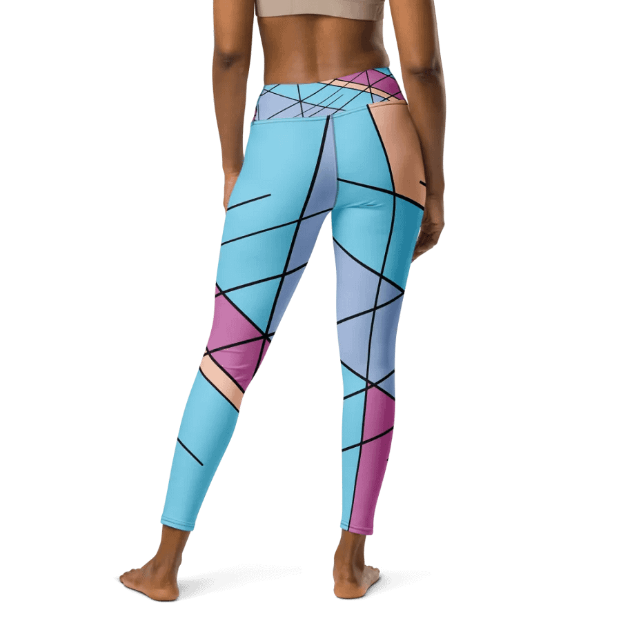 Cool Colorful Geometric Yoga Leggings product image (3)