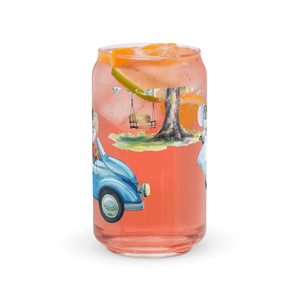 Four Seasons of Love: Love In Full Bloom Can-Shaped Glass | Romantic Spring Drinkware product image (7)