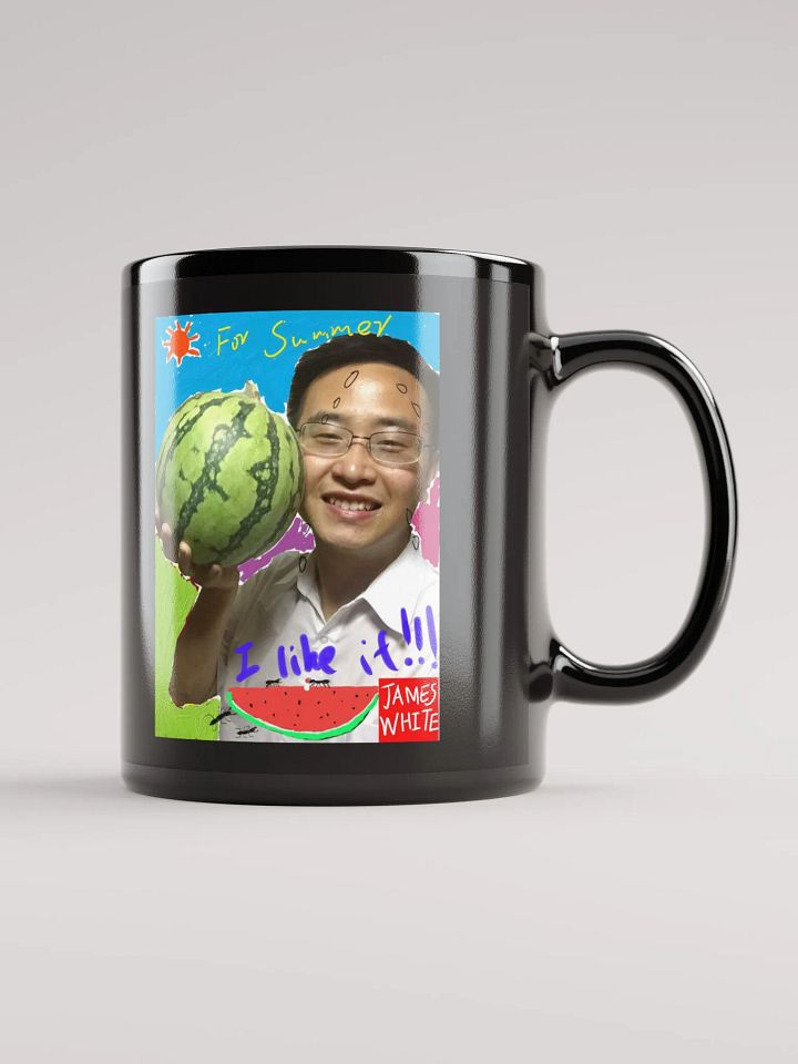 Black Glossy Mug: watermelon product image (2)