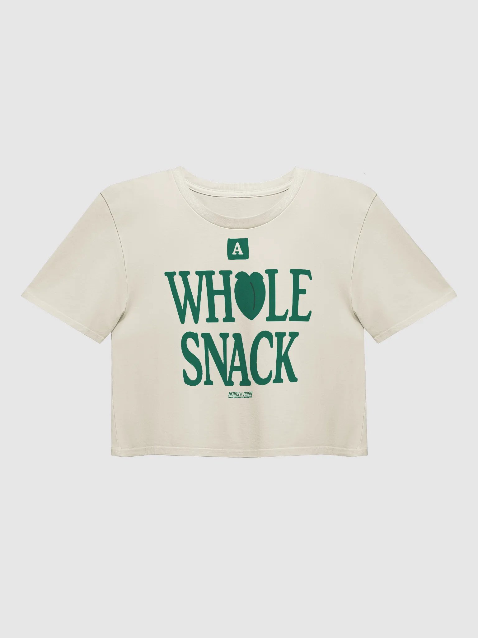 A Whole Snack Parody Crop Tee (white) product image (1)