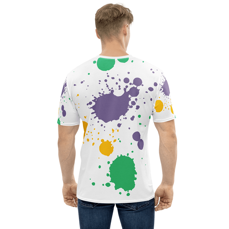 Bold Fishbone Graphic on Paint-Splash Streetwear Tee product image (1)
