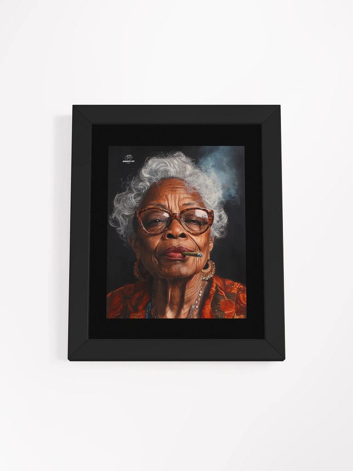 Cool Black Grandma Smoking Blunt Framed Poster product image (3)