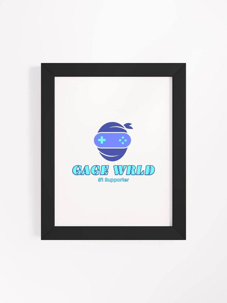 Gage WRLD #1 Supporter Framed High-Quality Matte Poster product image (4)