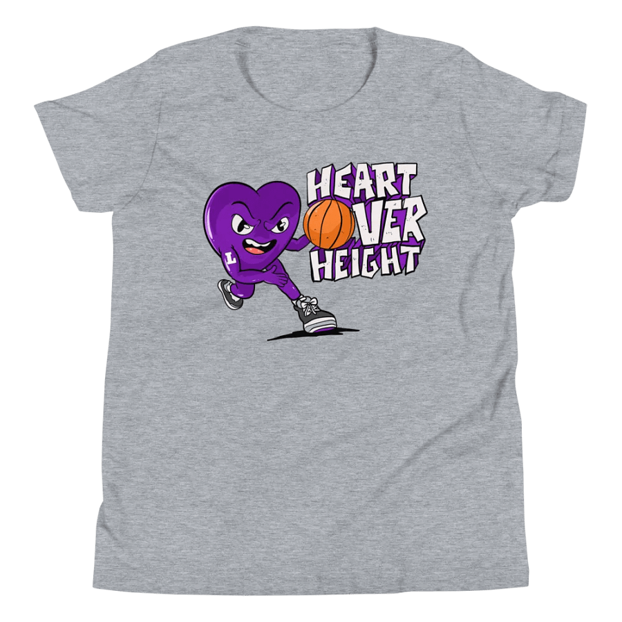 Youth Purple Heart Over Height T-Shirt product image (2)