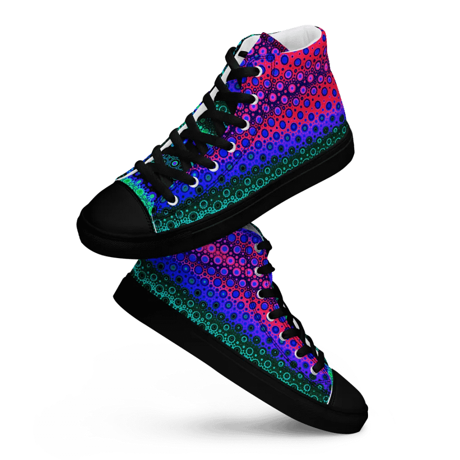 Abstract Multicoloured Pattern Men's Canvas Shoe High Tops product image (9)