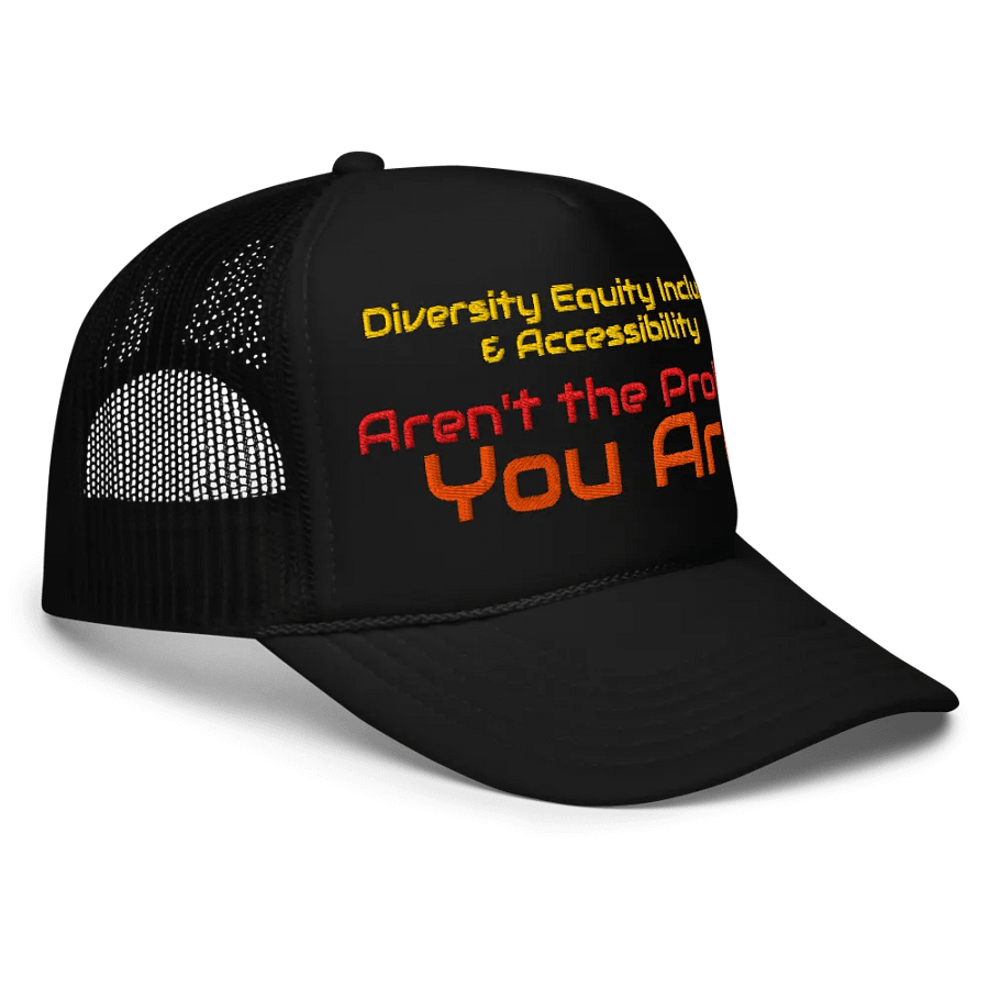 Hands Off DEIA, You're the Problem (words only), Embroidered Trucker Hat product image (4)