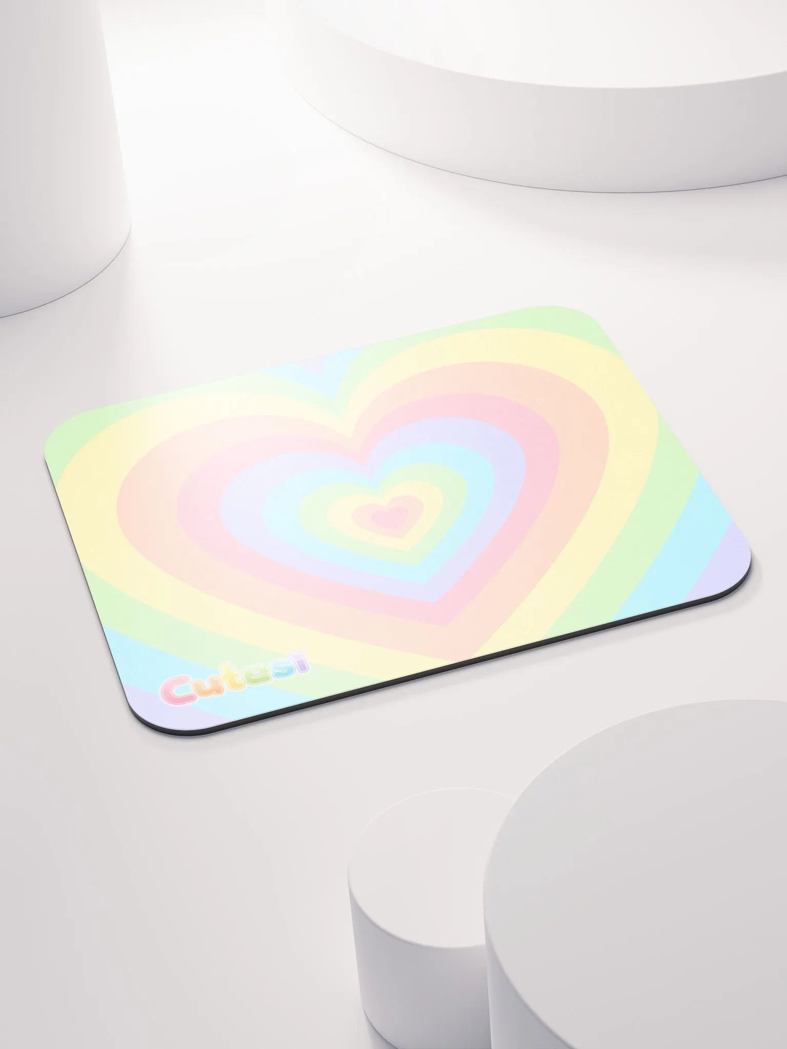 Cutesi Rainbow Heart Small Desk Mat product image (4)