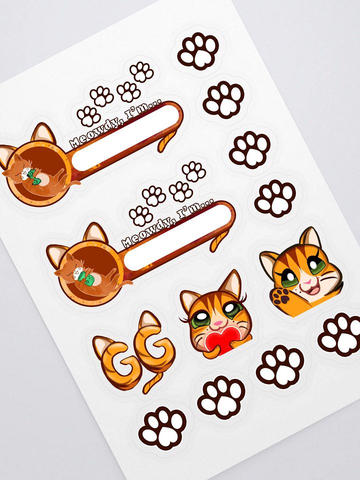 Orange Kitty Gaming Stickers product image (1)