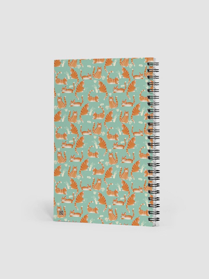 Bad Orange Tabby Cats Knocking Stuff Over Pattern Notebook, Orange product image (2)