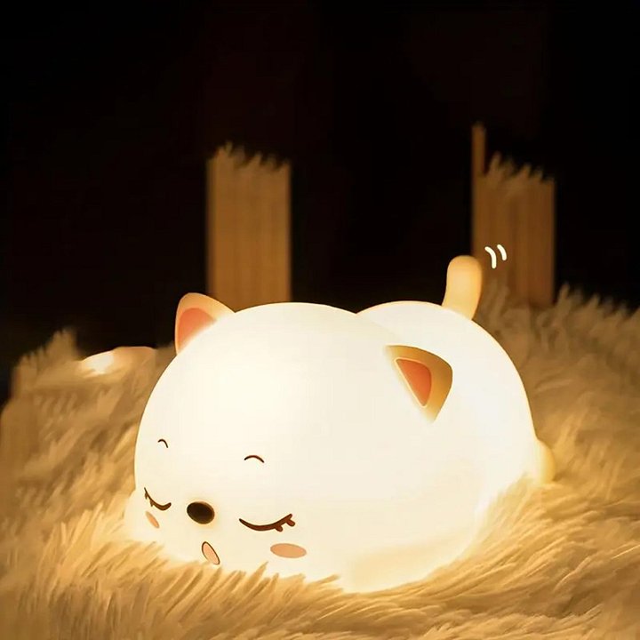 GITGRNTH Rechargeable Silicone Cat Night Light for GIRLS product image (1)