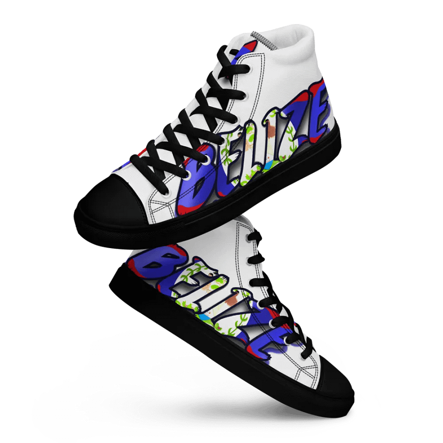 Belize @43 Independence Day Men's High Top Canvas Shoes product image (1)