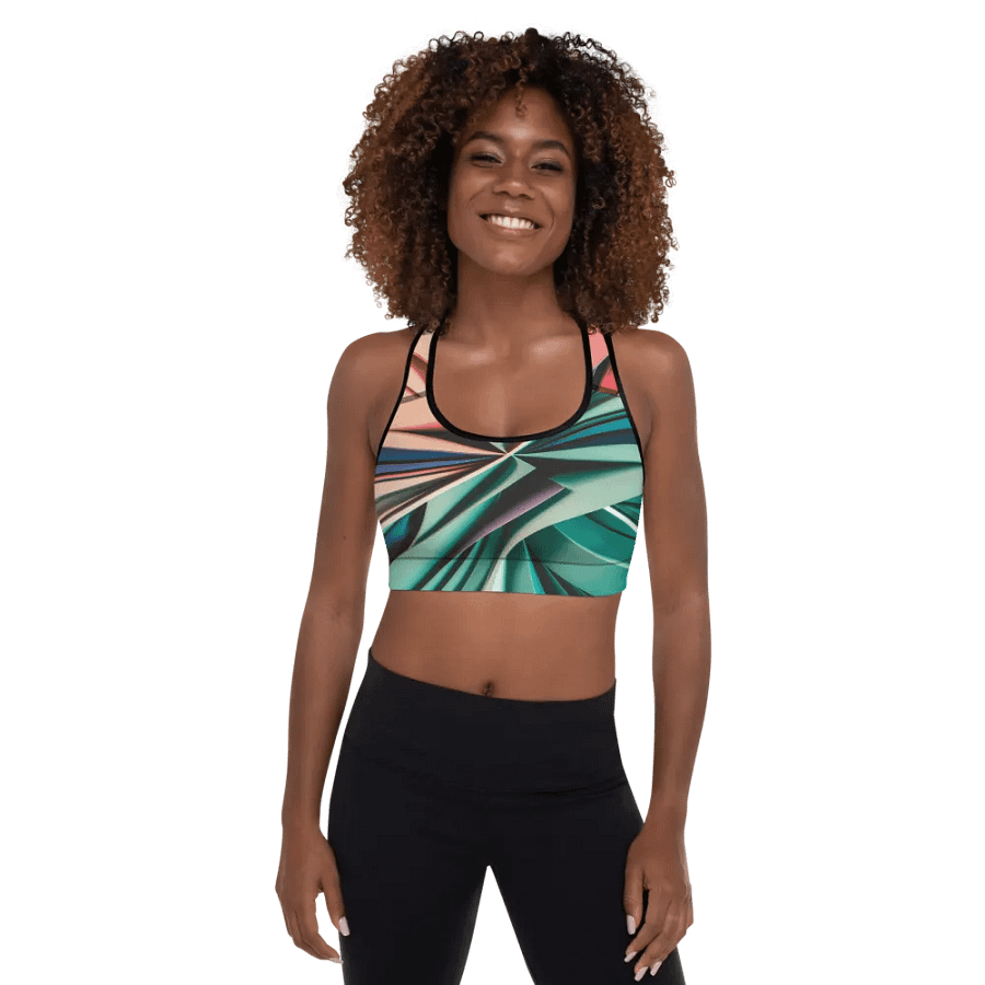 TDS Music Padded Sports Bra - Multicolored Abstract Design product image (5)