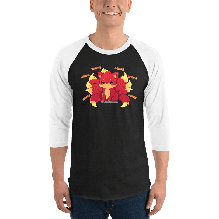 Dragonknight Fox 3/4 Sleeve Raglan Shirt product image (1)