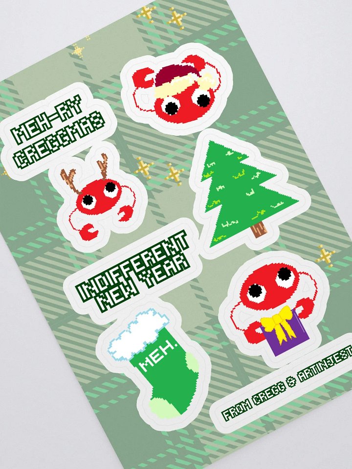 Meh-ry Creggmas Sticker Sheet product image (1)