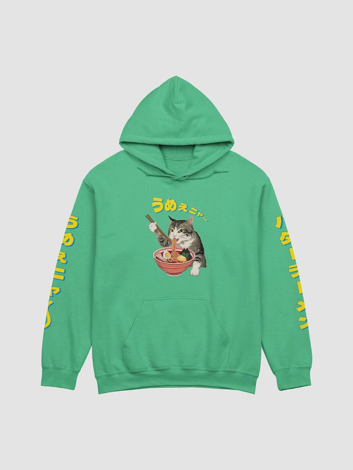 Butter Ramen Eating Cat Japanese Style ukiyo-e Unisex Hooides product image (5)