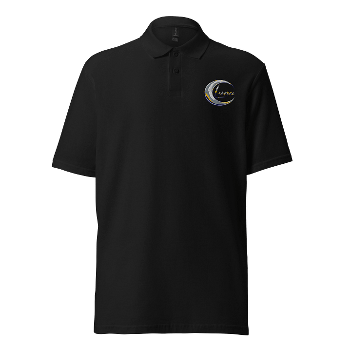 Luna Unisex Cotton Pique Polo Shirt with Crescent Moon Design - Comfortable & Stylish product image (1)