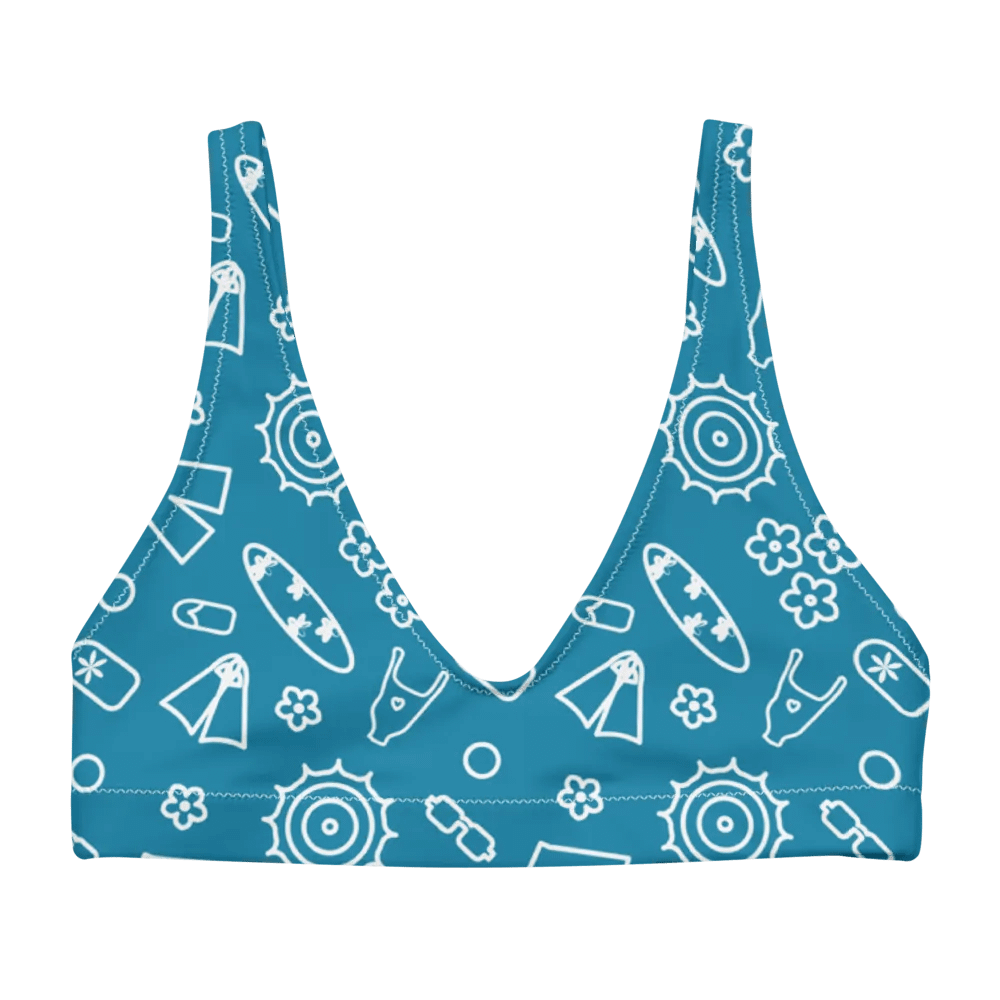 Beach Necessities Pattern Padded Bikini Top product image (4)