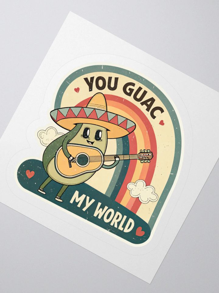 Guac My World Avocado Kiss Cut Sticker product image (5)