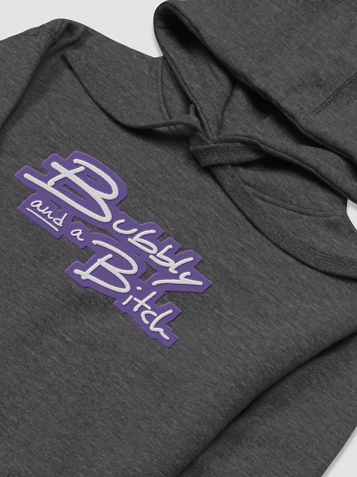 Bubbly and a B*tch (purple bubble design 2) embroidered heavyweight hoodie product image (9)