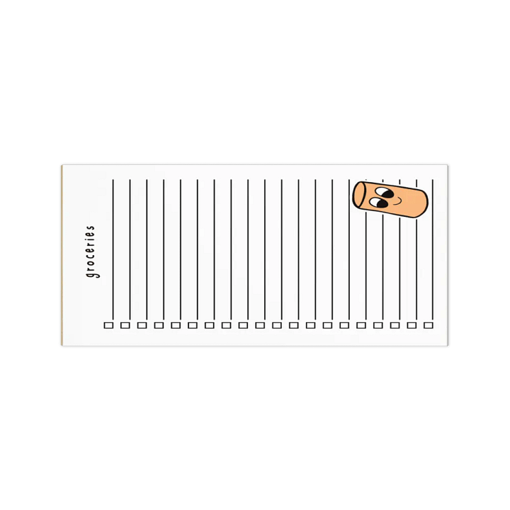 Cute Cartoon Orange Smiley Cup Grocery Notepad product image (2)