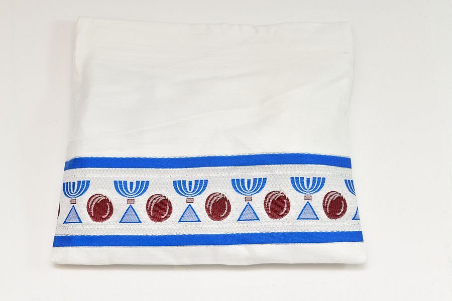 BLUE MENORAH -Small Tallit (Prayer Shawl) KIT product image (6)